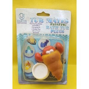 Vintage Tub Mates Floating Bath Tub‎ Plug (Crab) New in Package